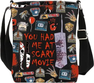 CMNIM Horror Merch Gifts You Had Me At Scary Movie Crossbody Bag TV Show Inspired Horror Gifts for Fans