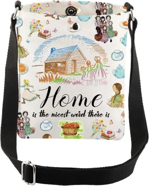CMNIM House Prairiie Book Souvenir Gifts Lauria Quote Inspired Gifts Home Is The Nicest Word There Is Crossbody Bag 70S Gifts