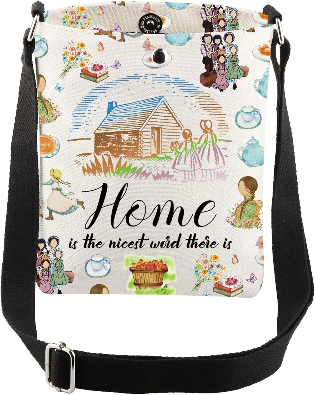 CMNIM House Prairiie Book Souvenir Gifts Lauria Quote Inspired Gifts Home Is The Nicest Word There Is Crossbody Bag 70S Gifts