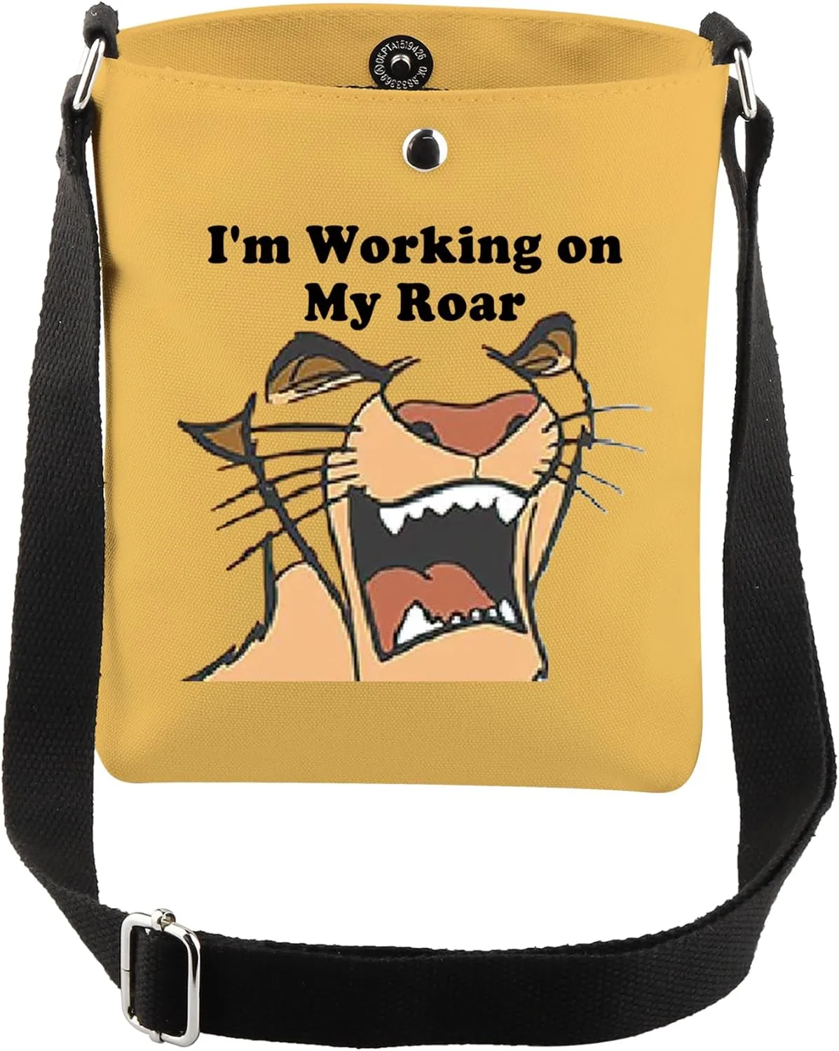 CMNIM Lion Movie King Gifts I'm Working On My Roar Crossbody Bag Animal Kingdom Merchandise Cartoon Fans Shoulder Handbag