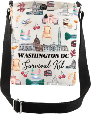 CMNIM Washington Souvenirs Gifts Washington Skyline Crossbody Bag Washington Survival Bag Washington Tourist Merch