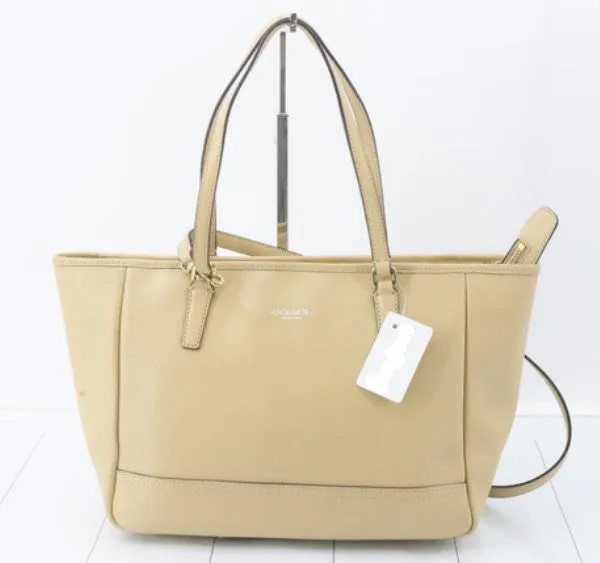 Coach Beige Colour Leather Shoulder Bag