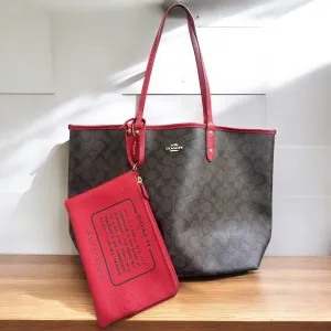 Coach Tote Bag with Clutch Bag