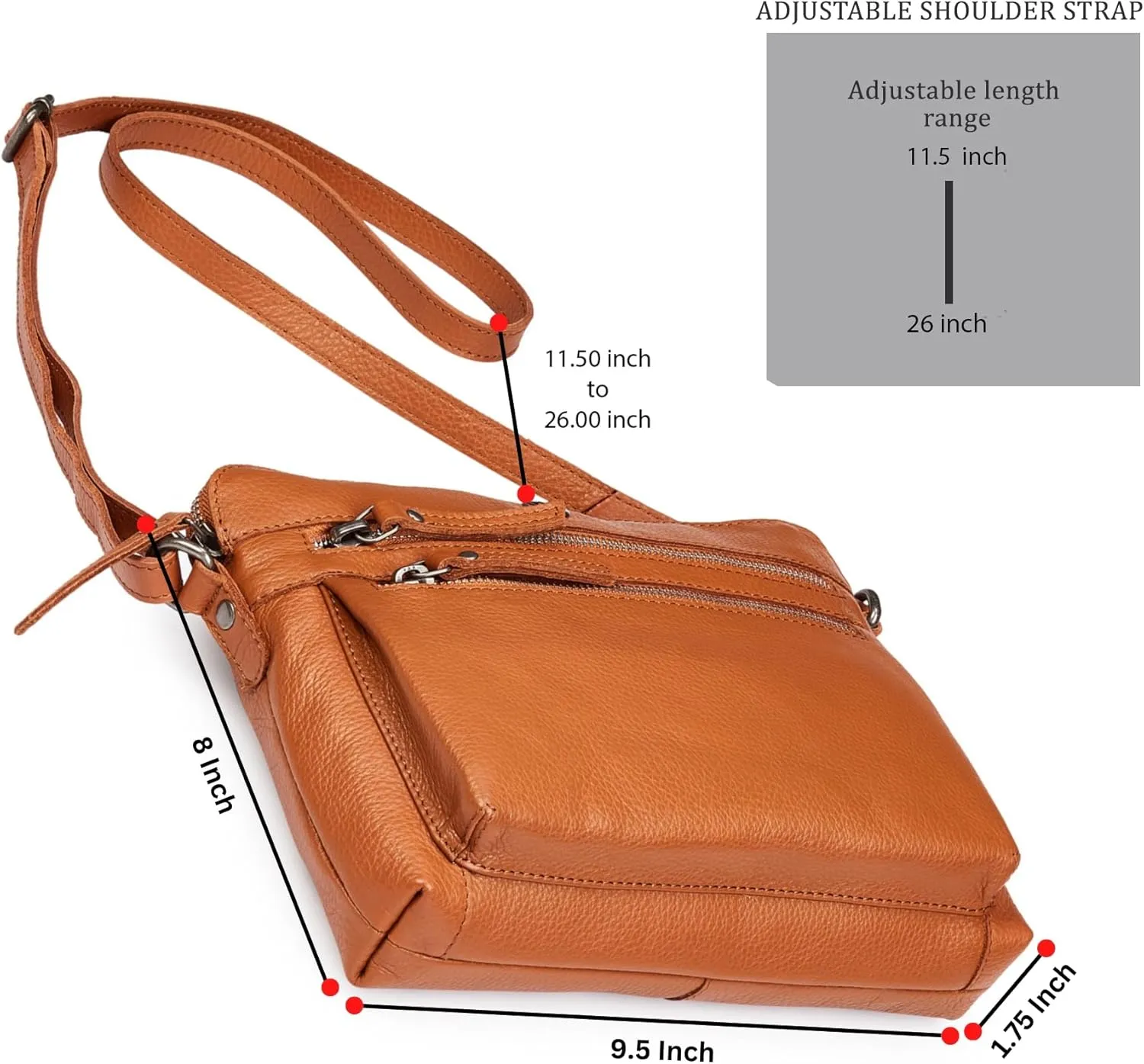 Cochoa Real Leather Soft Crossbody Bags for Women Small Purse Trendy Shoulder Sling Travel Crossover