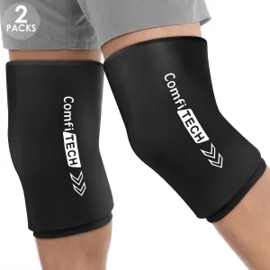 ComfiTECH Knee Ice Sleeve for Cooling Application, Flexible Cold Gel Pack Reusable, Medium, Two Packs