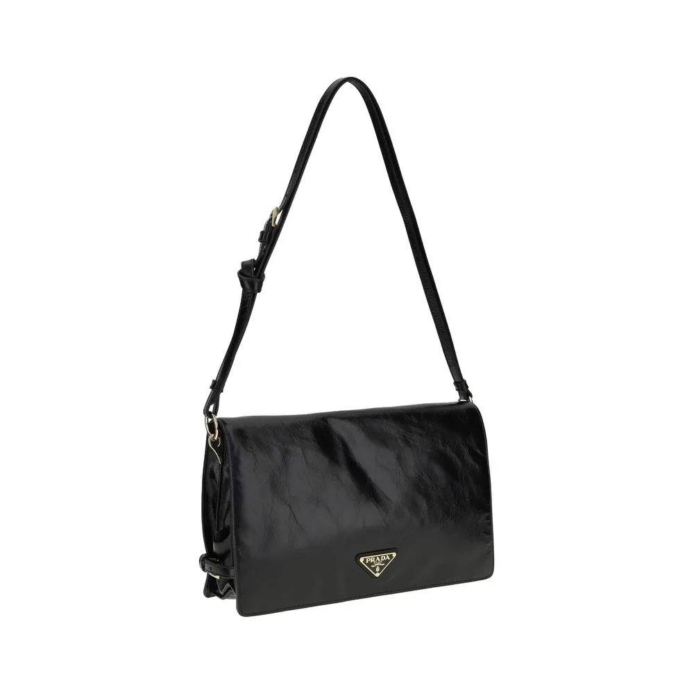 Crinkled leather Shoulder Bag