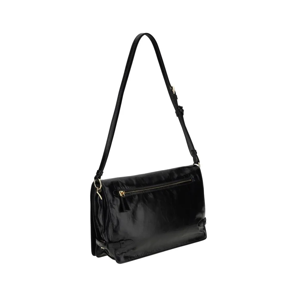 Crinkled leather Shoulder Bag