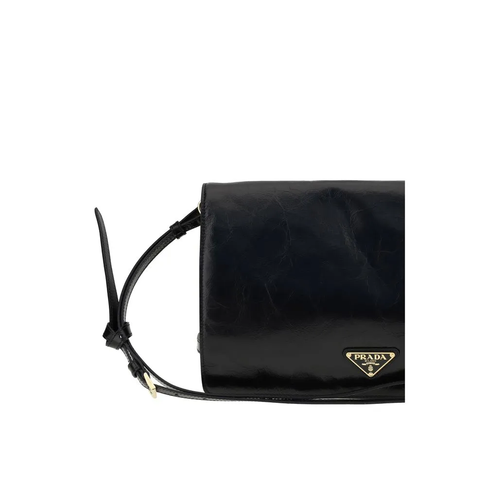 Crinkled leather Shoulder Bag
