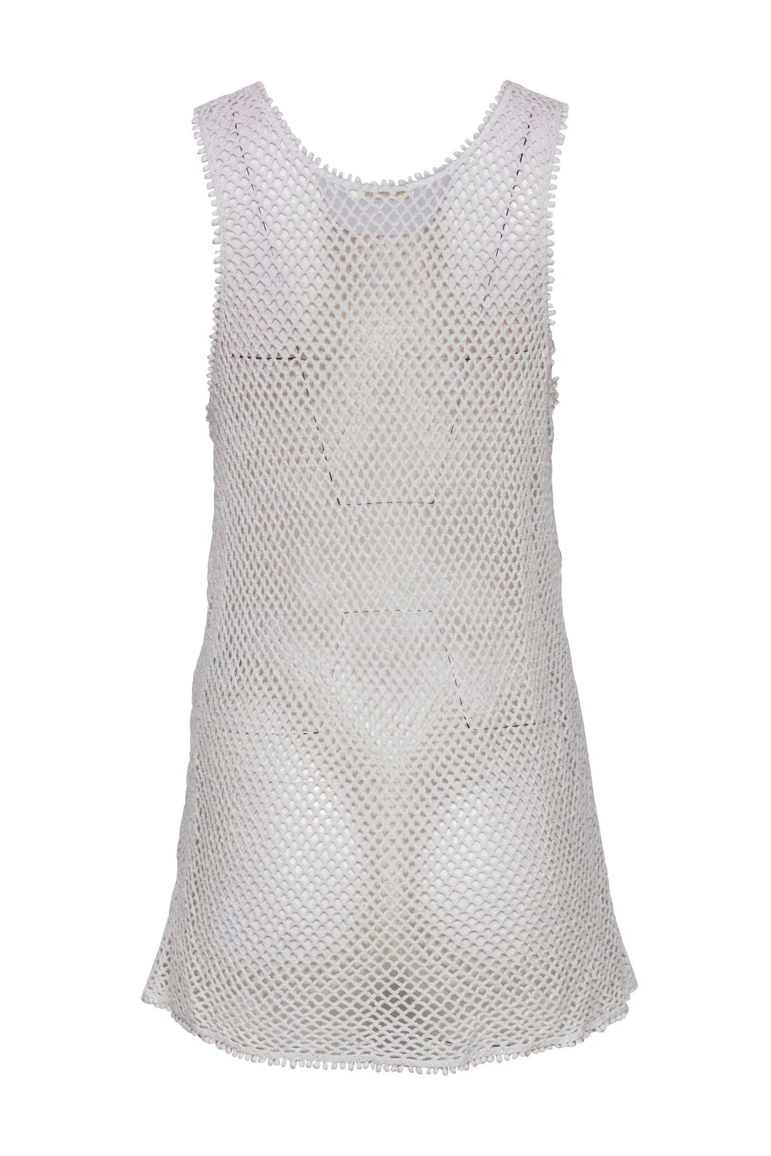 Crochet & Sz Client-approved Global shipping Chloe - Tank Lace White M