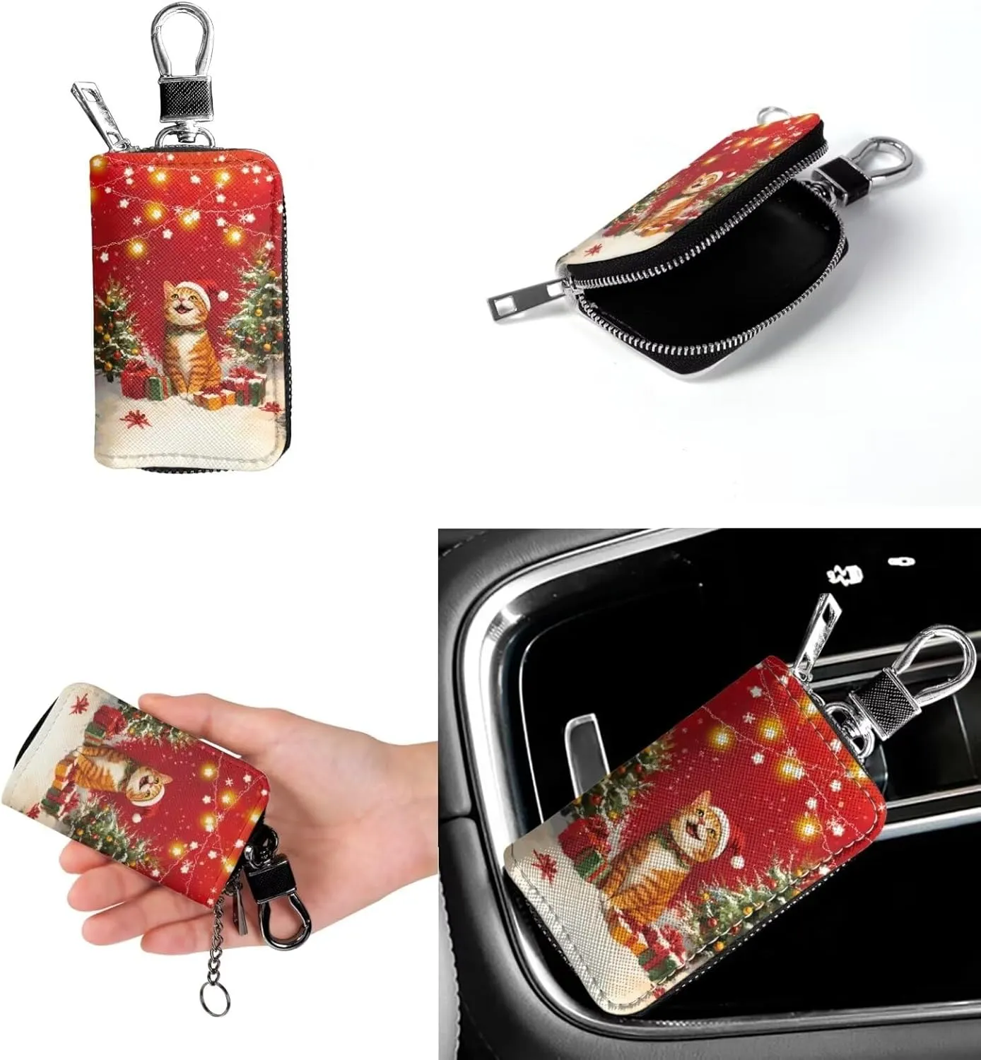 Crossbody Bag Set 2 Pieces Saddle Bags Satchel Bags for Women Car Key Fob Cover