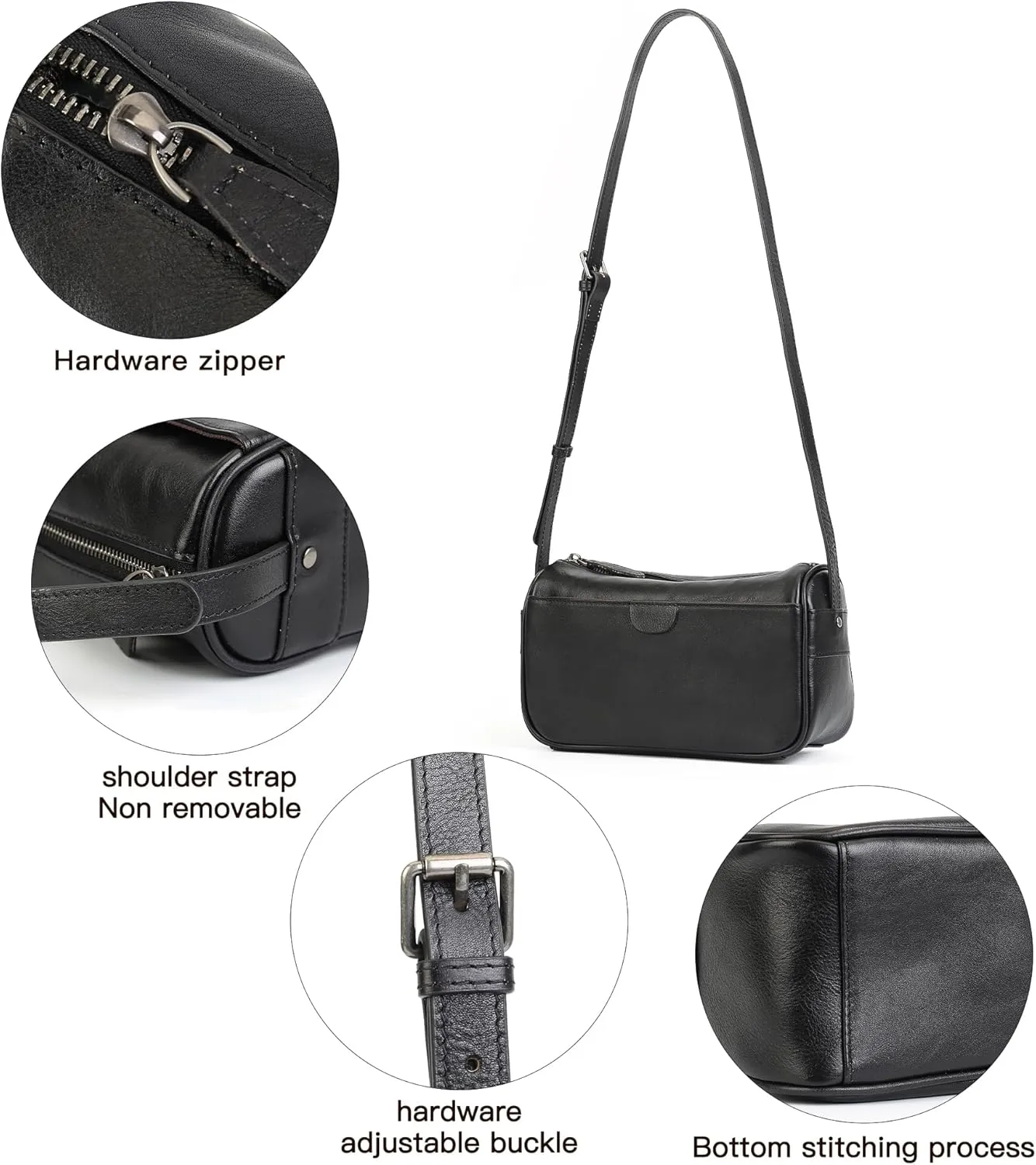 Crossbody Bags for Women Genuine Leather Crossbody Purse Shoulder Bag Small Handbags Purses Daily Essentials Pouch
