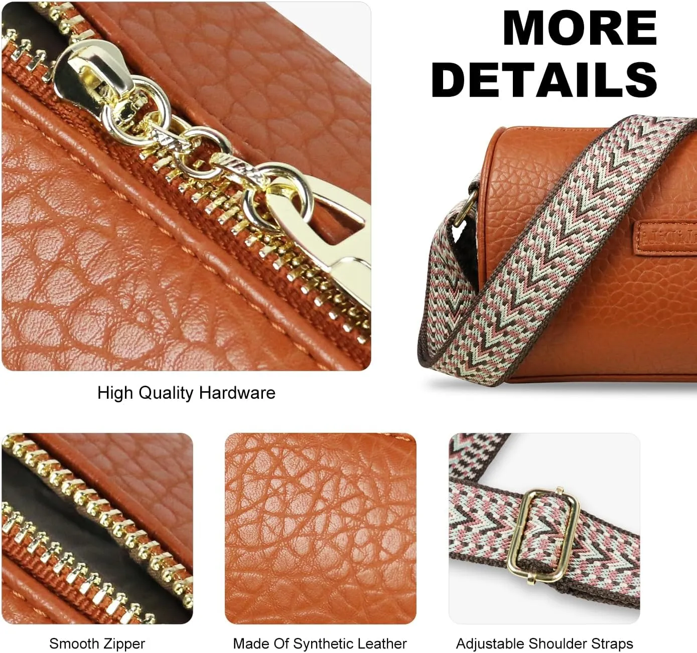 crossbody bags purses for women Soft PU leather shoulder bag Cell Phone Purse with wide Strap