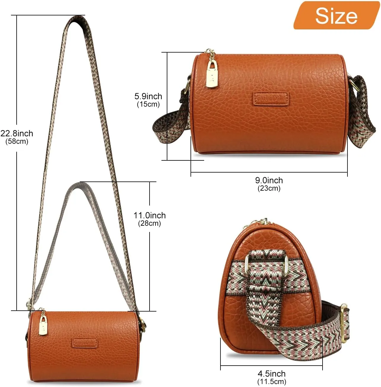 crossbody bags purses for women Soft PU leather shoulder bag Cell Phone Purse with wide Strap