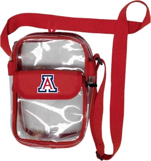 Crossbody Clear Bag 10 Inch Pouch for Valuables - Games, Graduations, Concerts – NCAA Stadium Approved
