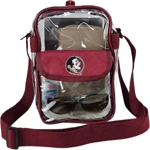 Crossbody Clear Bag 10 Inch Pouch for Valuables - Games, Graduations, Concerts – NCAA Stadium Approved