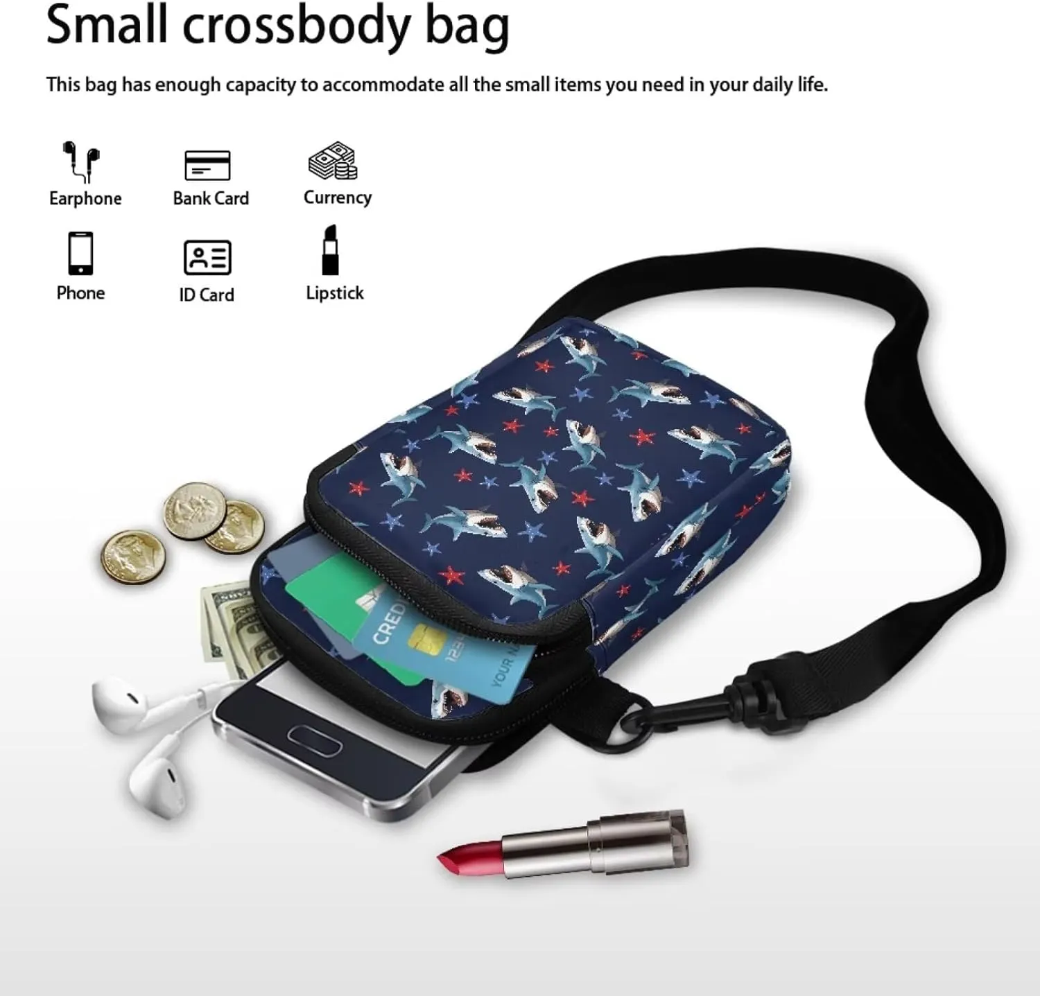 Crossbody Messenger Bag for Women Sling Bag for Men Chest Bag Shoulder Bag Portable Handbag for Travel