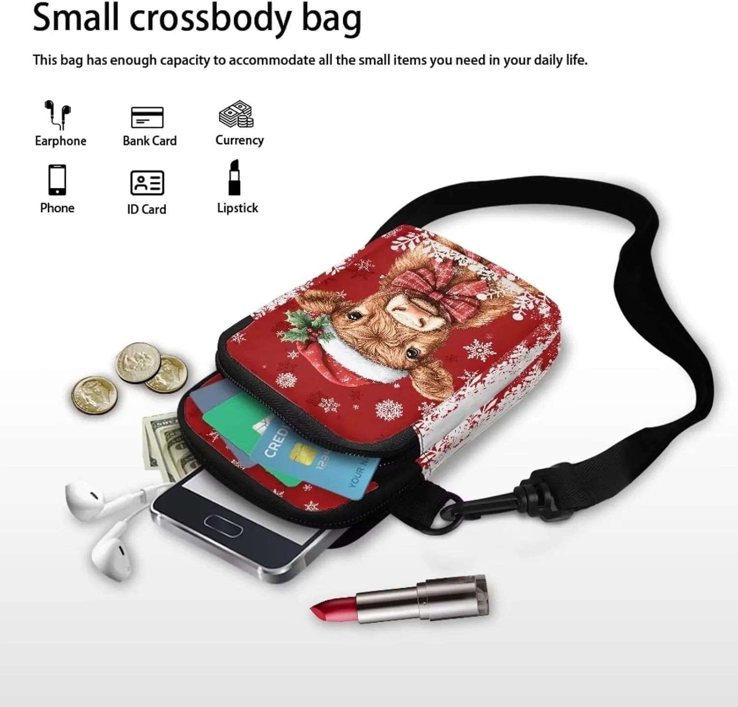 Crossbody Messenger Bag for Women Sling Bag for Men Chest Bag Shoulder Bag Portable Handbag for Travel