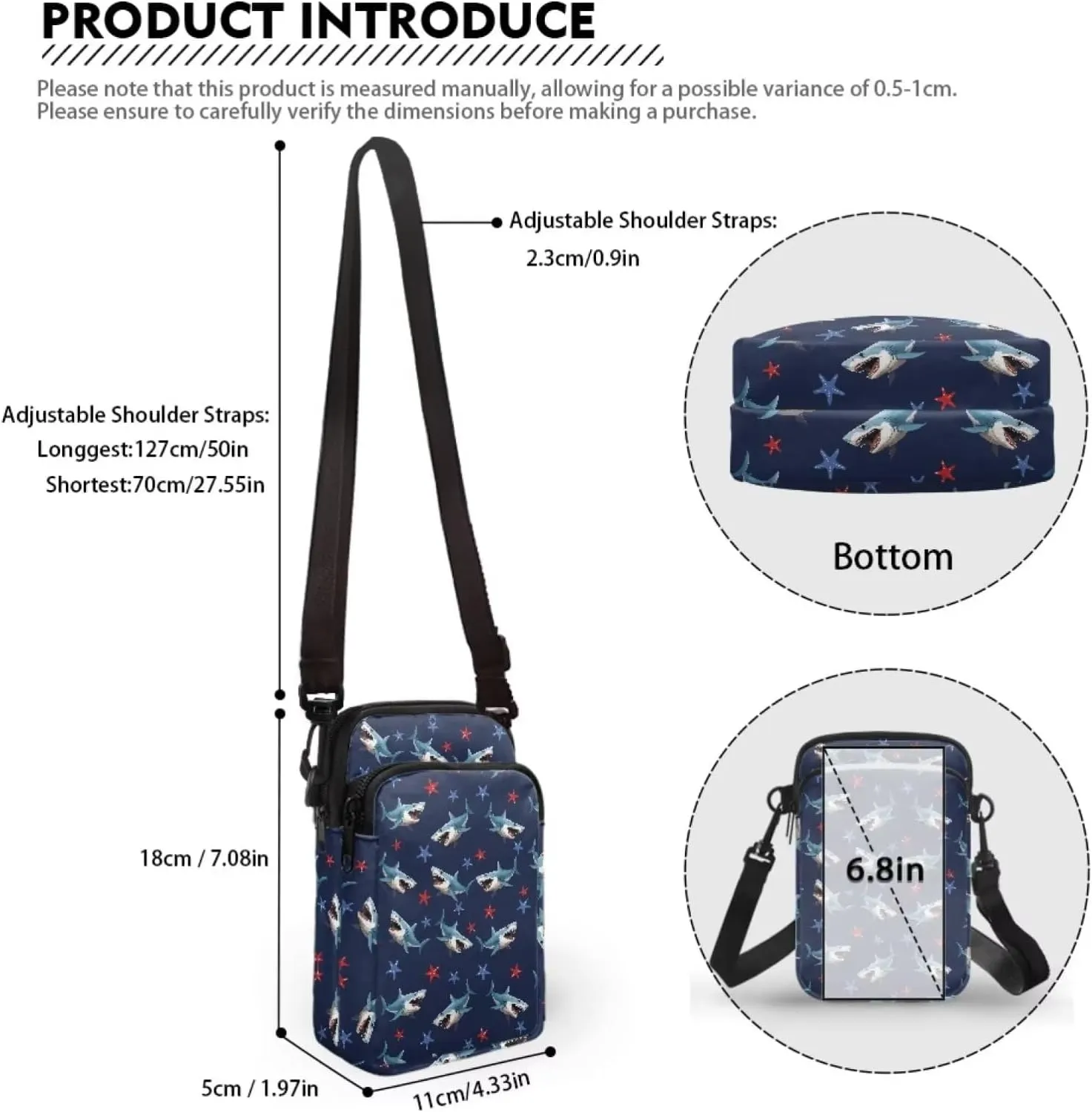 Crossbody Messenger Bag for Women Sling Bag for Men Chest Bag Shoulder Bag Portable Handbag for Travel