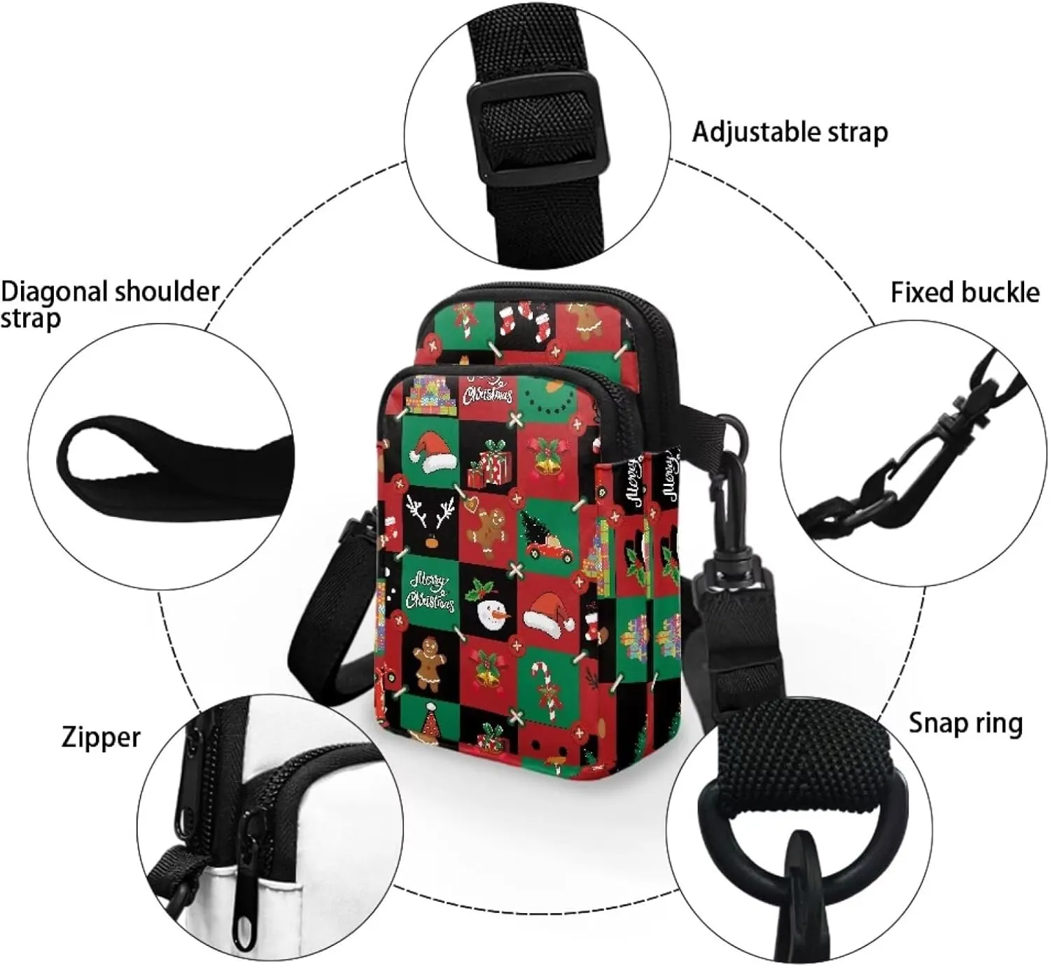 Crossbody Messenger Bag for Women Sling Bag for Men Chest Bag Shoulder Bag Portable Handbag for Travel