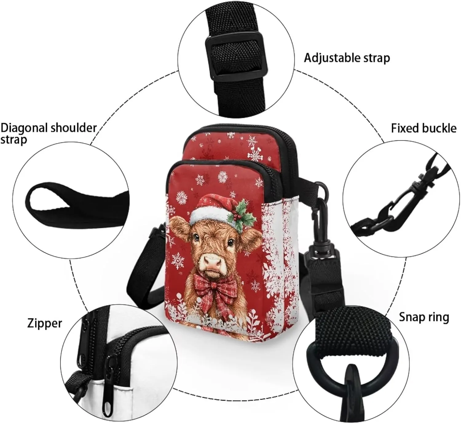 Crossbody Messenger Bag for Women Sling Bag for Men Chest Bag Shoulder Bag Portable Handbag for Travel