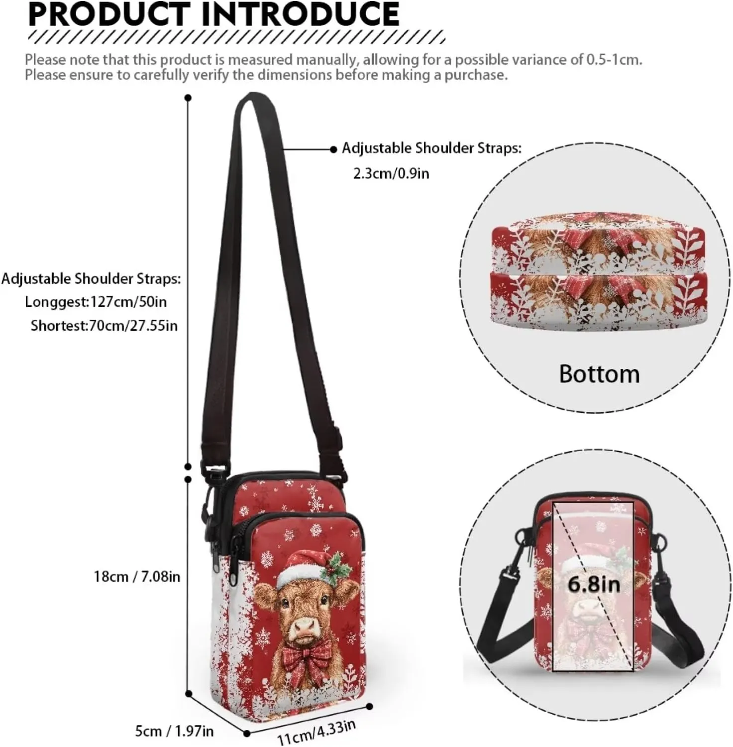Crossbody Messenger Bag for Women Sling Bag for Men Chest Bag Shoulder Bag Portable Handbag for Travel