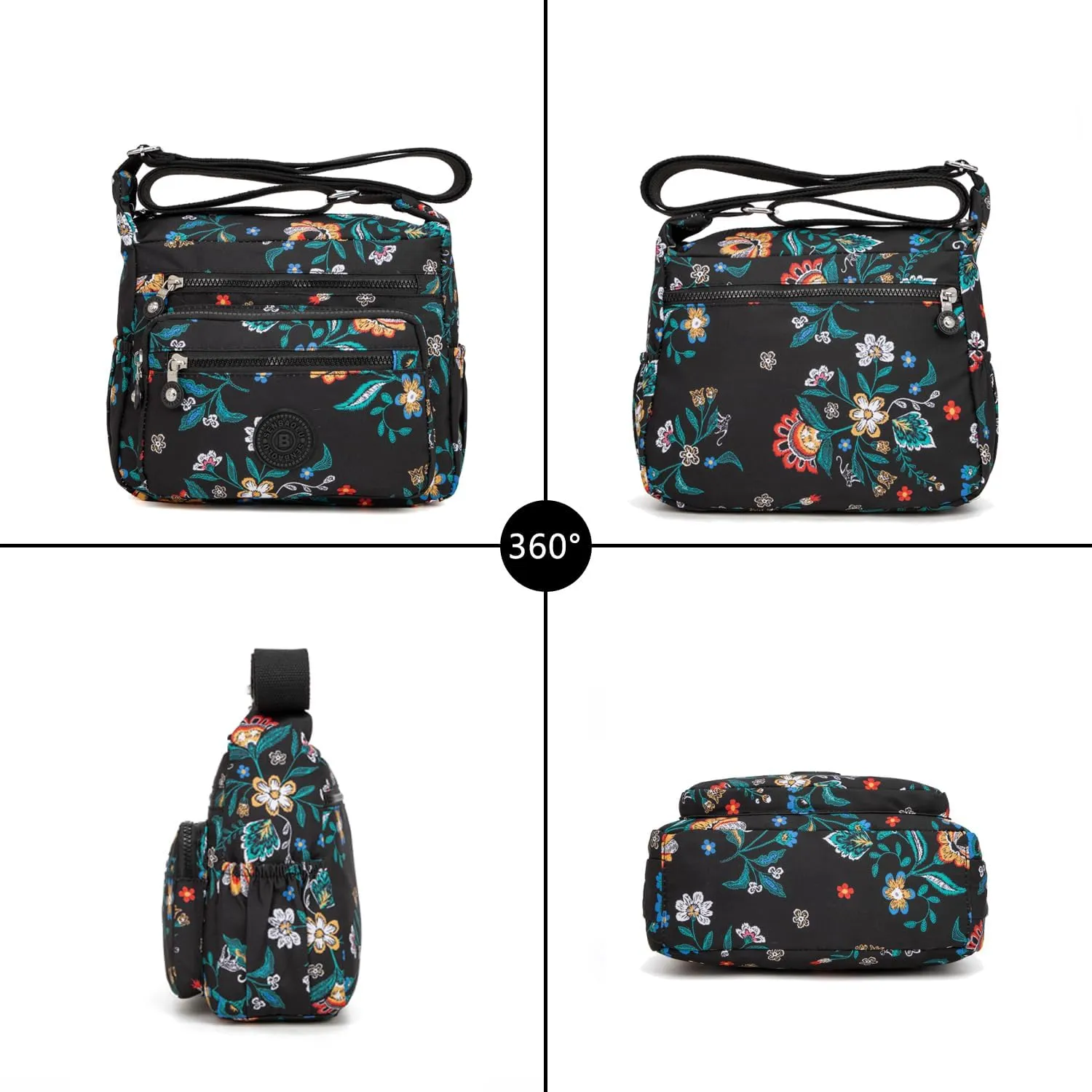 Crossbody Purses for Women Lightweight Shoulder Handbags Waterproof Nylon Travel Bag Ladies Pocketbooks