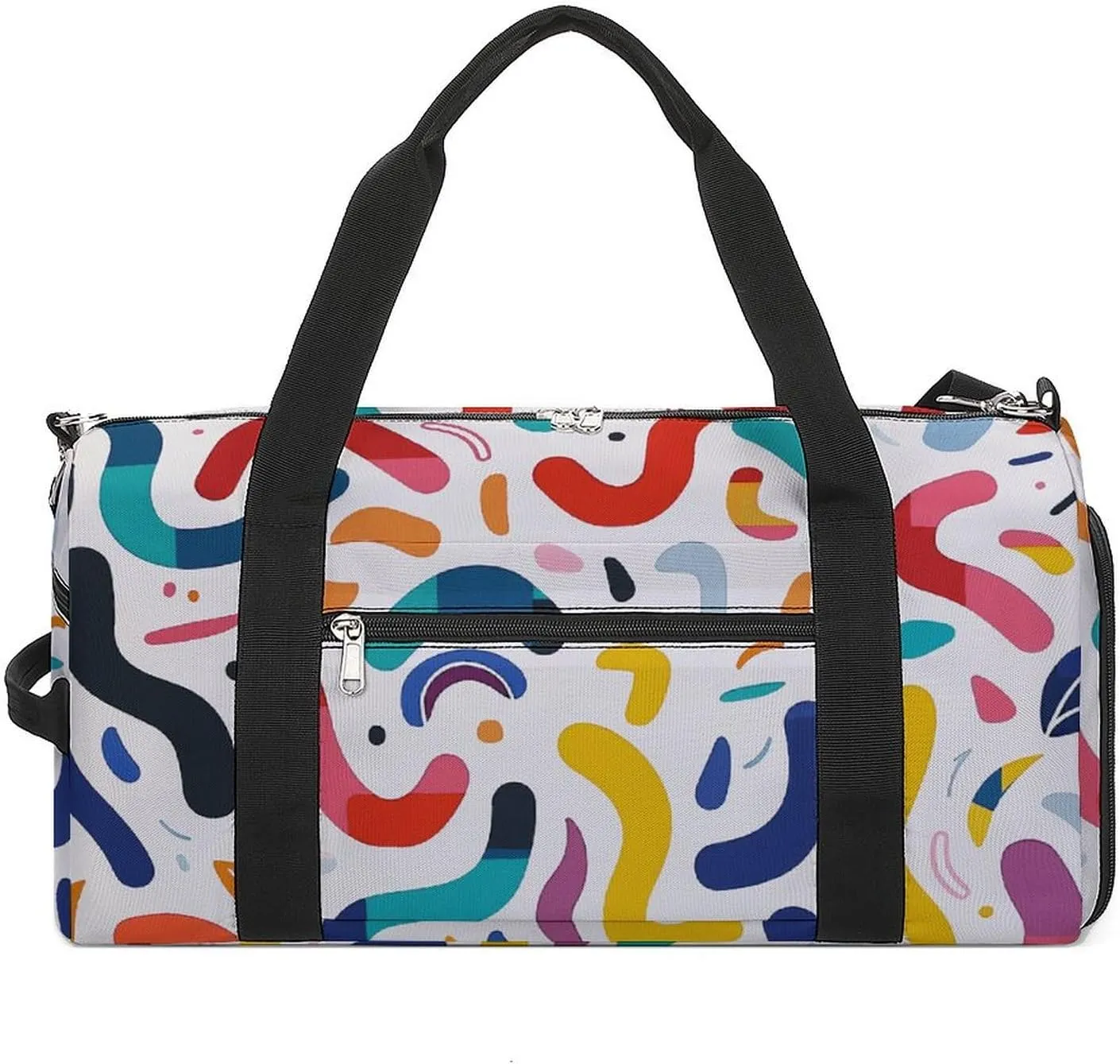 Curves And Shapes Gym Bag Travel Duffel Bags for Men Women Large Weekender Bags Carry On Overnight Duffle Bag with Shoe Compartment for Workout
