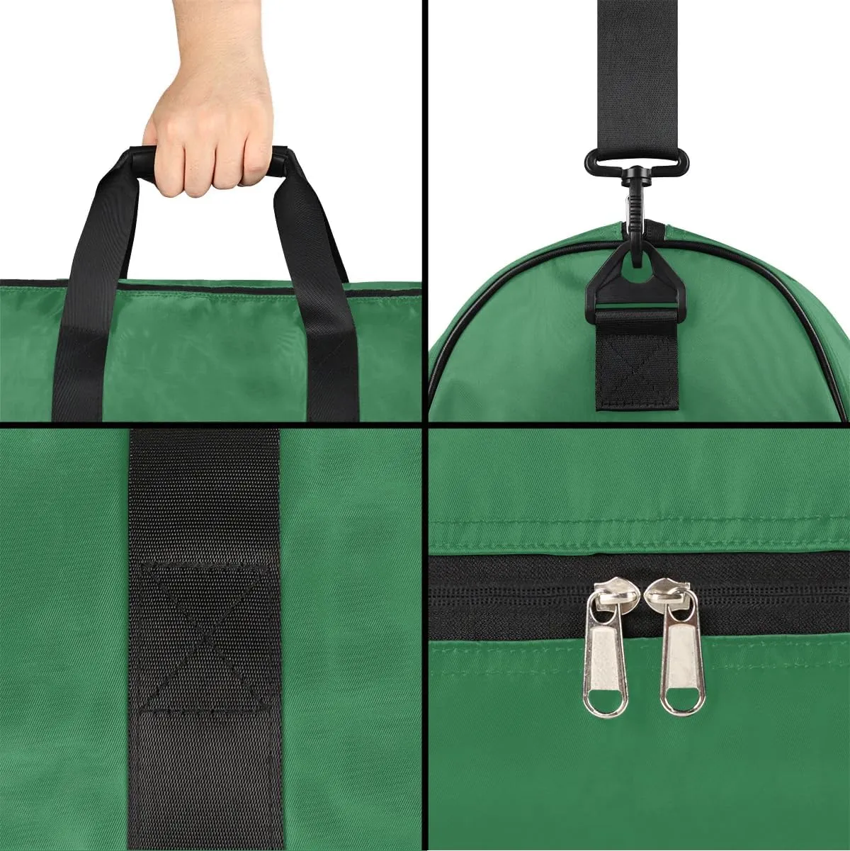 Custom Duffel Bag for Adults Men Women Large Luggage Bag Football Bags for Equipment Weekender Carry on Duffle Bags Green Gym Bag