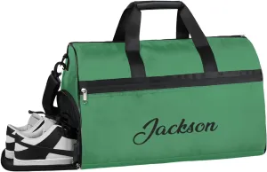Custom Duffel Bag for Adults Men Women Large Luggage Bag Football Bags for Equipment Weekender Carry on Duffle Bags Green Gym Bag