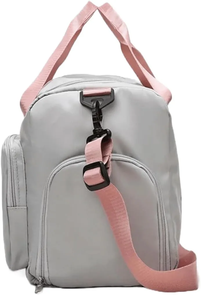 Custom Duffle Bag for Men and Women. Personalize with your Text and Logo (Grey - Custom Text and Logo)