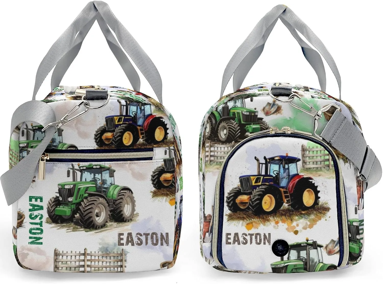 Custom Gift Farm Vehicle Duffel Bag for Travel Weekender Bag, Farm Garden Overnight Bag with Shoe Compartment Carry On Bag for Business Trips Sports
