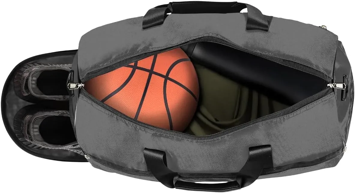 Custom Large-Duffel-Bags for Men Boys Overnight Bags Teens Gym Bag for Sports Training Soccer Travel Grey Luggage-Bag-for-Men Sports Bag
