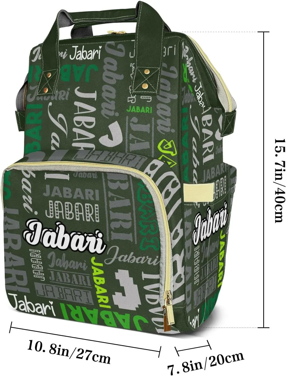 Custom Name Boy Baby Bags, Nylon Personalized Diaper Bag Backpack for Baby Boy Mom, Large Capacity, Waterproof, Multifunctional, Adjustable Shoulder Straps
