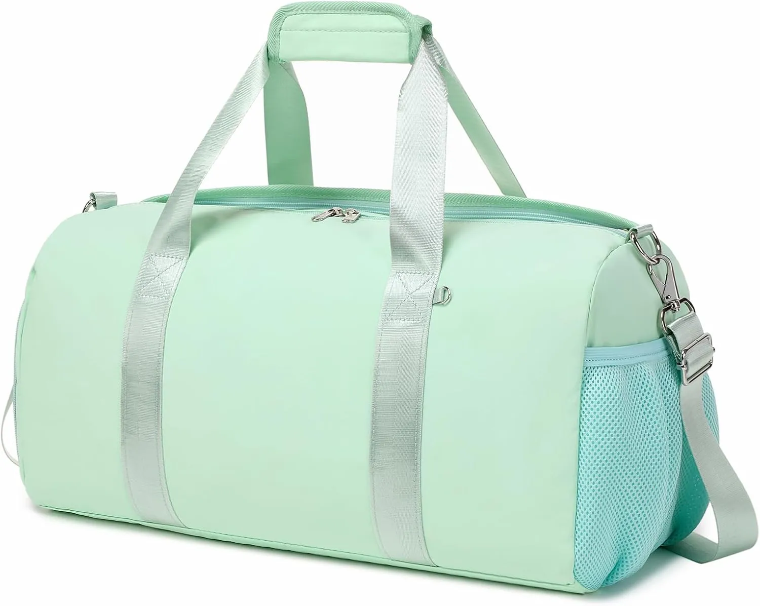 Dance Bag for Girls Sports Duffel Ballet Gym Overnight Yoga Bags Cheer Bag with Shoes Compartment（Green）