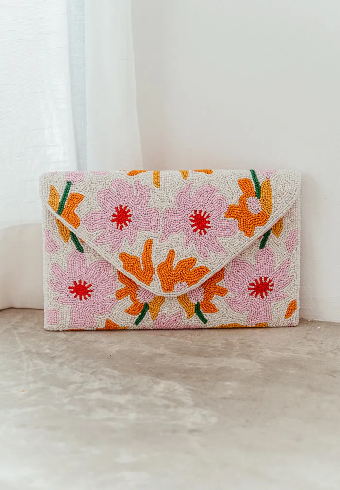 Dancing Petals Beaded Crossbody