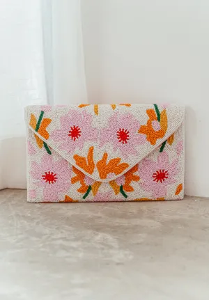 Dancing Petals Beaded Crossbody