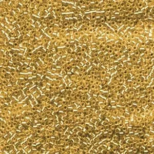 DB 1201, Silver Lined Marigold - Miyuki Delica Beads - Size 11 - 5 grams - Japanese Cylinder Seed Beads - Wholesale & Retail - Gold