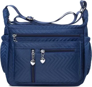 DENGSHANYANG Womens Large Crossbody Bag,Shoulder Bag with Wide Strap and Multipurpose Shoulder Nylon Crossbody Bags for Women