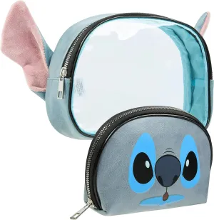 Disney Stitch Toiletry Bag for Women Teens Cute Travel Accessories Zipped Make Up Bag Cosmetics Storage Gifts for Her
