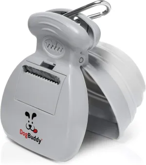 DogBuddy Pooper Scooper, Portable Dog Pooper Scooper, Poop Scooper for Small and Large Dogs, Pooper Scooper With Bag Attachment, Leash Clip and Dog Waste Bags Included (Medium, Mist)