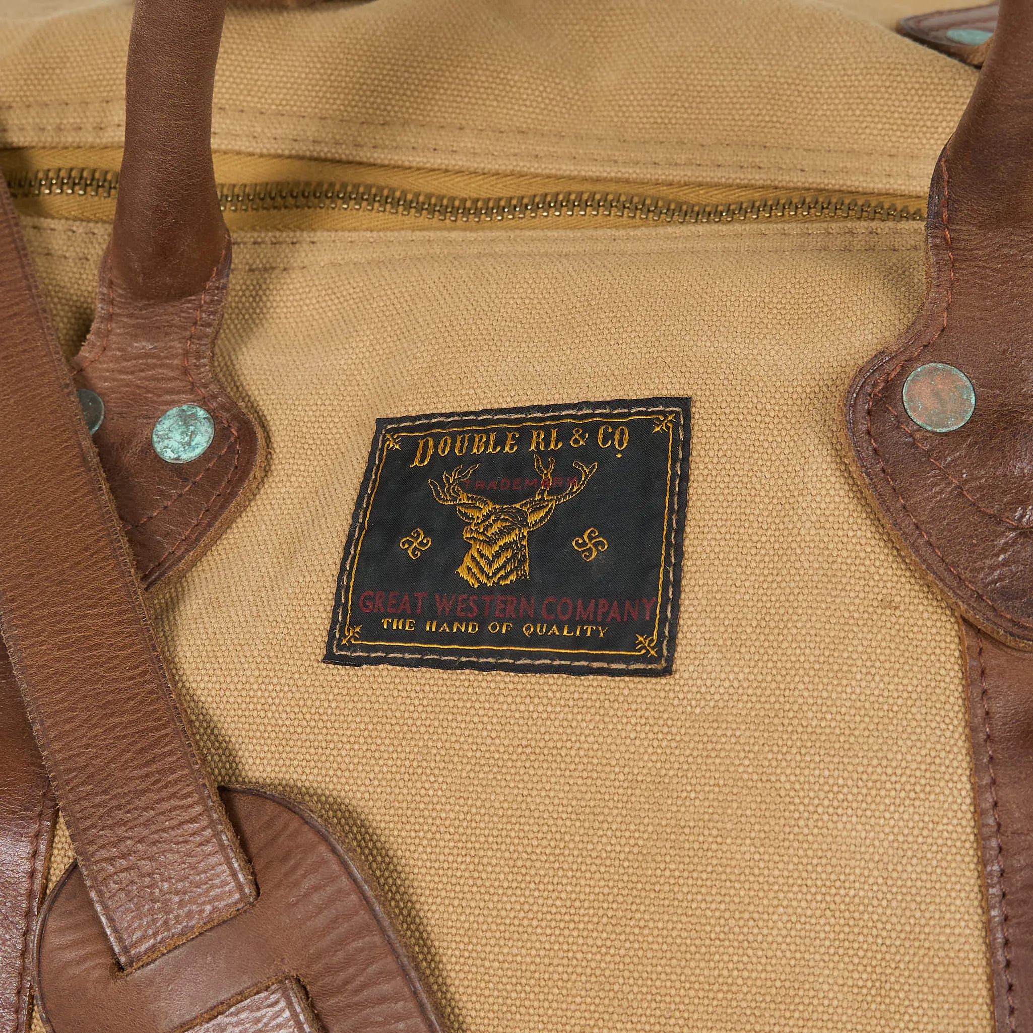 Double RL Canvas Travel Sports Duffle Bag
