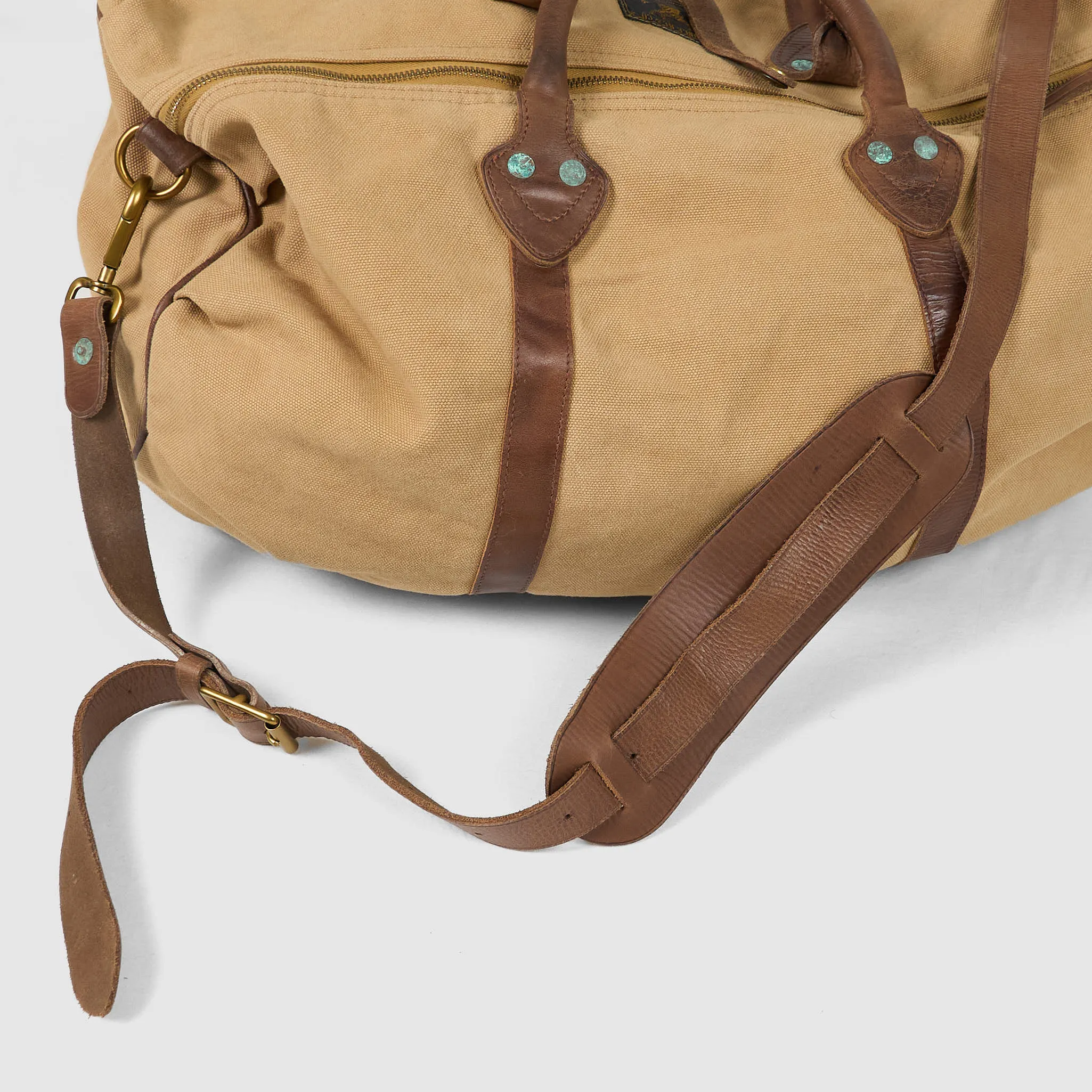 Double RL Canvas Travel Sports Duffle Bag