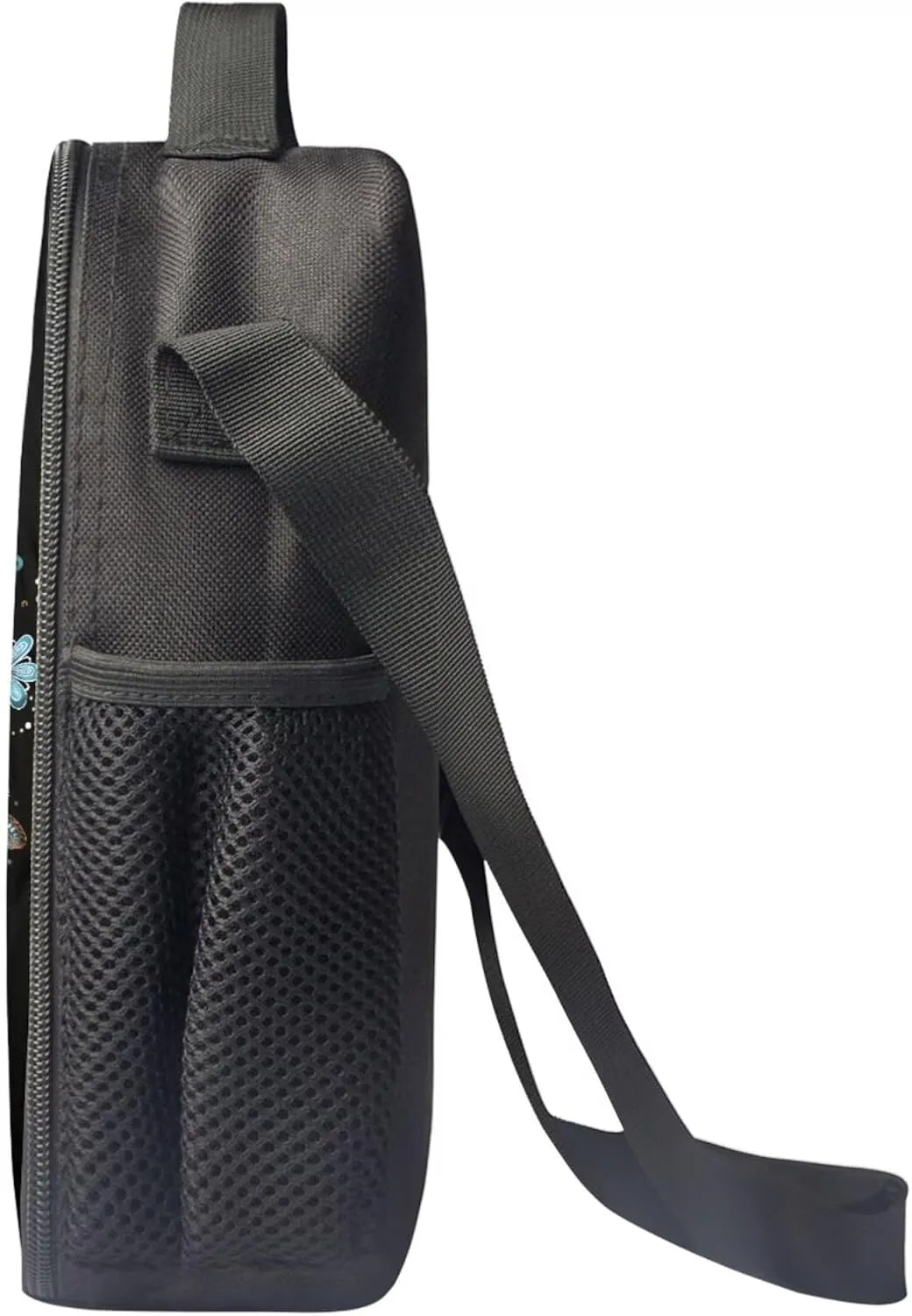 Dragonfly Flower Backpack for Teen Girls Middle School Bags Kids Bookbag With Lunch Box and Pencil Case Set 3 In 1 High Primary School Book Bags 5Th/6Th/7Th Grade Travel Shoulder Bagpack