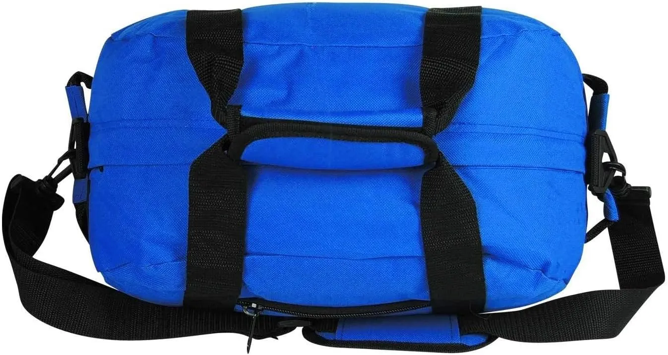 Duffle Bag, Gym, Travel Bag Two Tone (Royal - small (14 x 8.5 x 8.5))