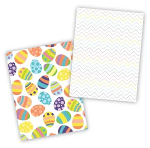 Eggs and Zigzag Cookie Backer - Food Safe, Double Sided 3.75" x 5"