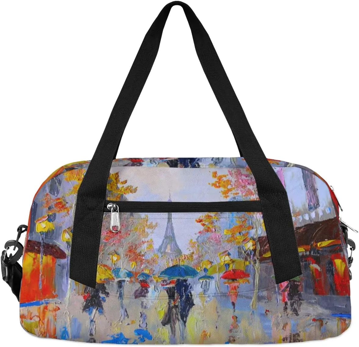 Eiffel Tower, France Kids Duffle Bag for Boys Girls Overnight Travel Bag Kids Duffel Bags Ballet Weekender Bag for School Gym Sport Sleepover Carry On Bag