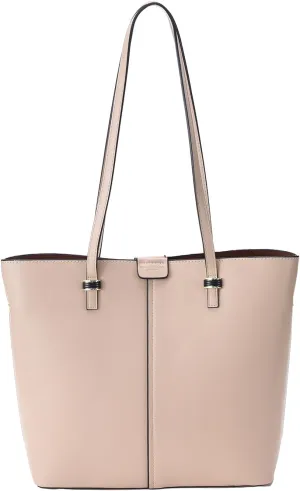 Elegant Leather Tote Bag for Women, Built-in Sub-Pouch Handbag Work Bags With Metal Buckle Closure