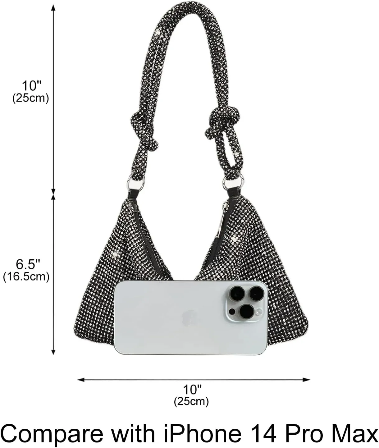 Elegant Rhinestone Evening Bags for Women - Sparkling Clutch Purses for Parties, Proms, Weddings, Night Outs, Formal Events