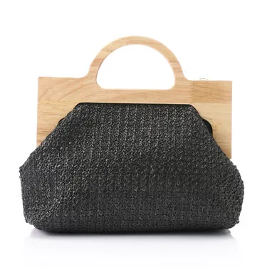 Elegant Sequined Floral  Clutch-shoulder bag for Women - Black