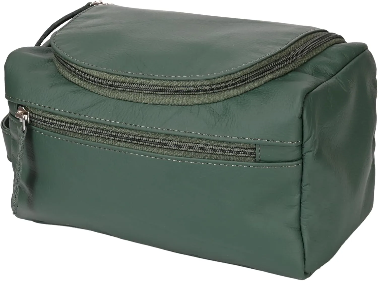 ELIZO Premium REAL Leather Toiletry Bag for Men Dopp Kitt Hanging Mens Toiletry Large TSA Toiletries Bag Shaving Grooming Bag Organizer Espresso